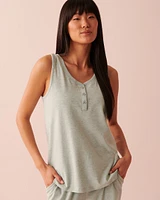 Ribbed Cami with Buttons