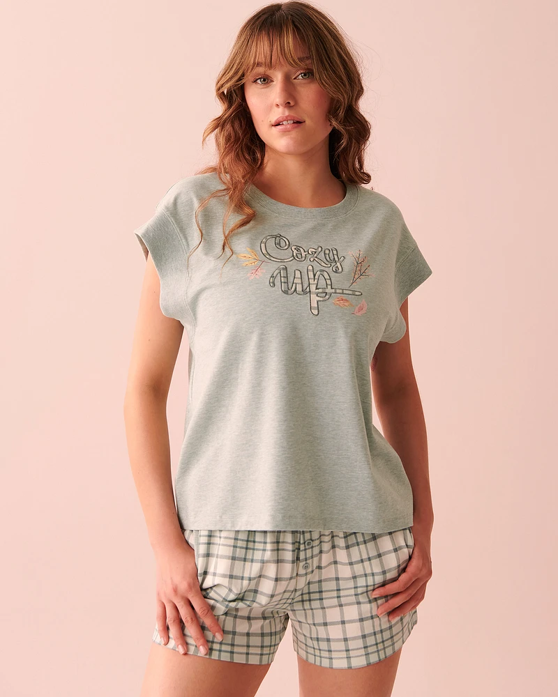 T-shirt col rond côtel