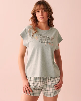 T-shirt col rond côtel