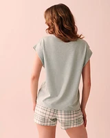 T-shirt col rond côtel