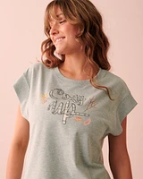 T-shirt col rond côtel