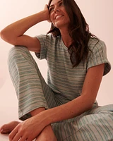T-shirt col rond en fibres recyclées