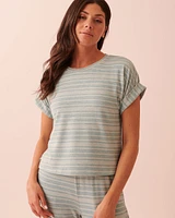 T-shirt col rond en fibres recyclées