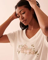 Cotton V-neck T-shirt