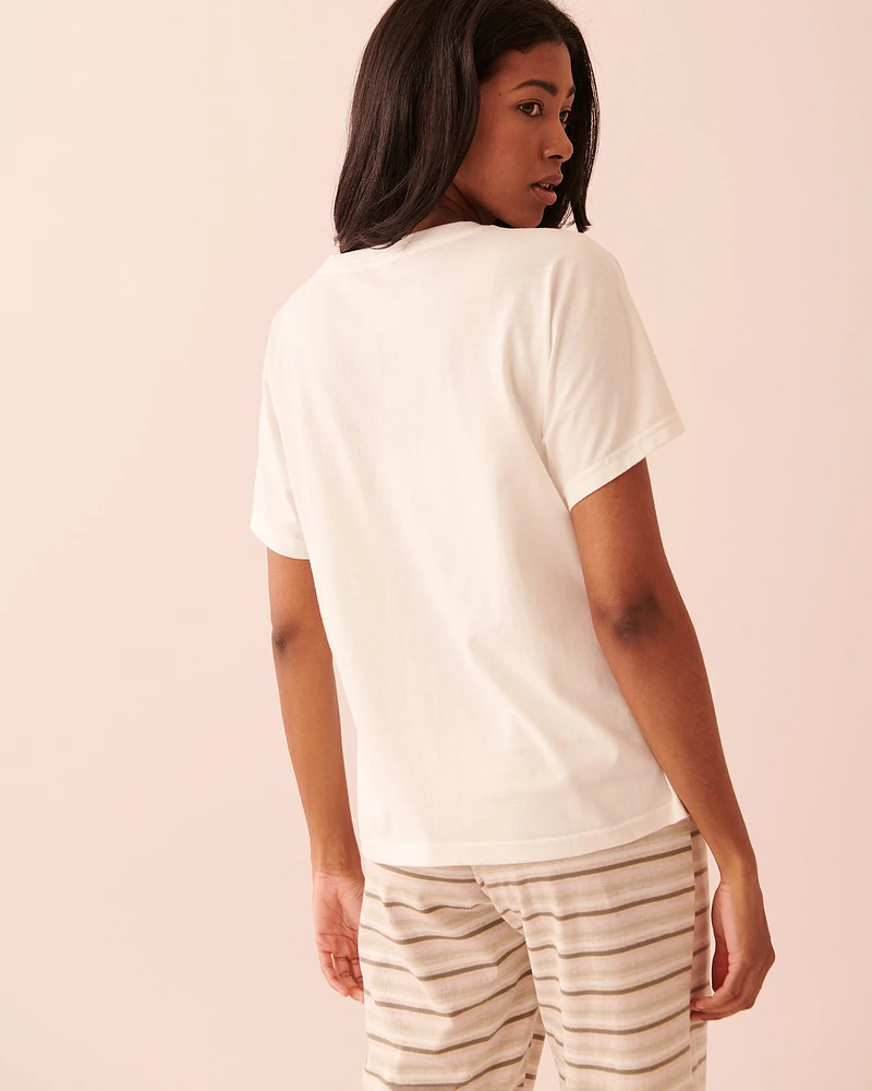 Cotton V-neck T-shirt