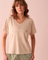 T-shirt col en V coton
