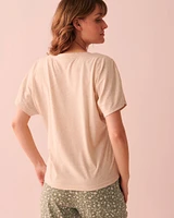 T-shirt col en V coton