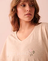 T-shirt col en V coton