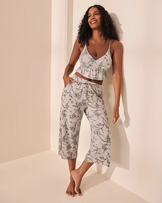 Bamboo Lace Detail Crop Cami