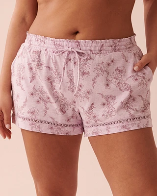 Crochet Trim Pyjama Shorts