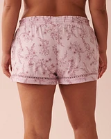 Crochet Trim Pyjama Shorts