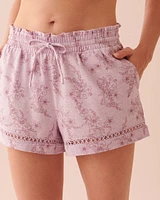 Crochet Trim Pyjama Shorts