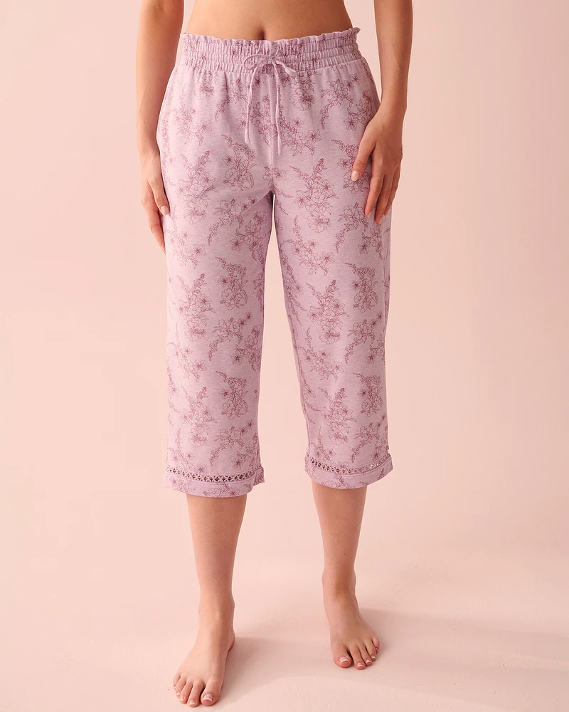 Capri jambe droite bordure en crochet