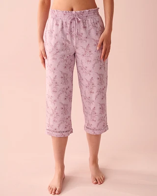 Capri jambe droite bordure en crochet