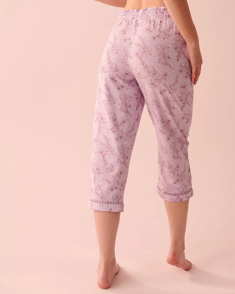 Capri jambe droite bordure en crochet
