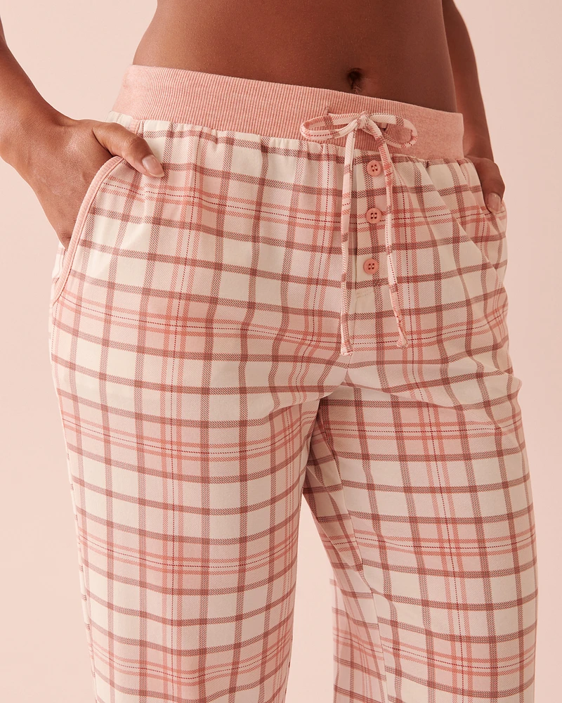 Pantalon jambe droite imprim