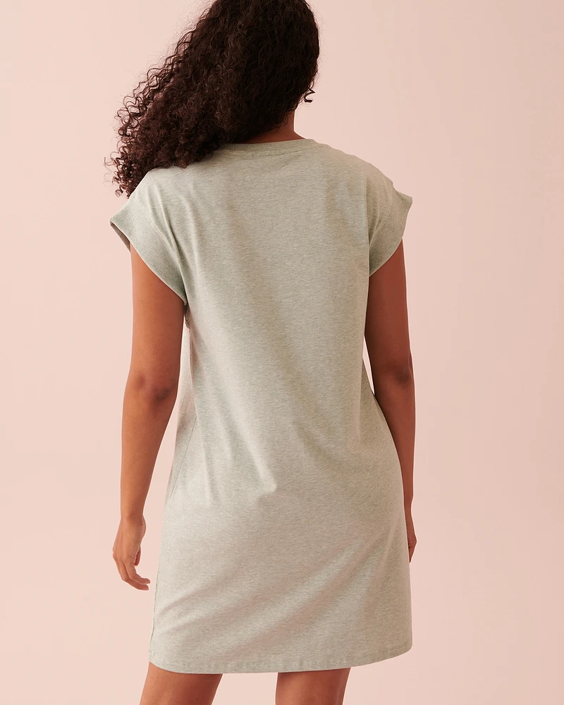 Ribbed Short Sleeve Sleepshirt