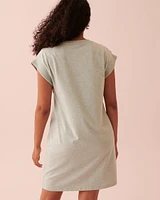 Ribbed Short Sleeve Sleepshirt