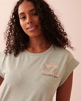 Ribbed Short Sleeve Sleepshirt
