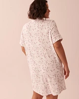 Soft Knit Button-down Sleepshirt