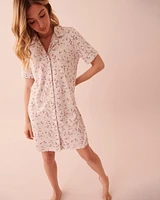 Soft Knit Button-down Sleepshirt