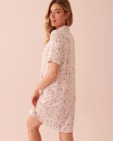 Soft Knit Button-down Sleepshirt