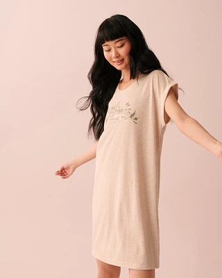 Chemise de nuit manches courtes en coton