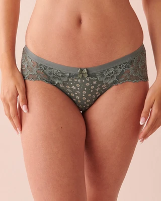 Culotte aux hanches coton et bordure de dentelle