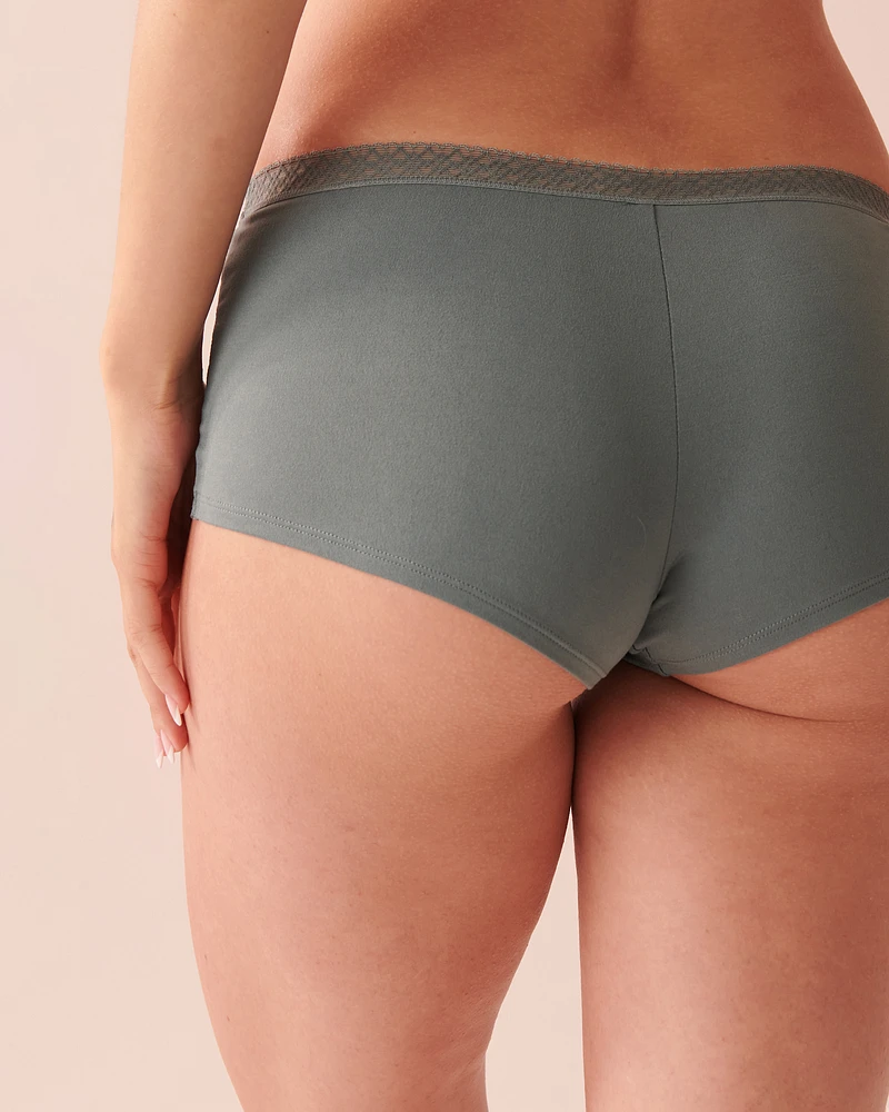 Culotte garçonne ultra douce détails de dentelle