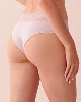 Culotte cheeky coton et bande de dentelle