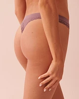 Seamless Fabric Ribbed Thong Panty