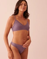 Seamless Fabric Ribbed Thong Panty