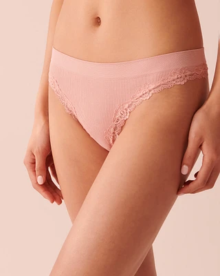 Culotte tanga côtelée tissu sans coutures