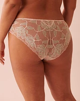 Culotte bikini dentelle et résille