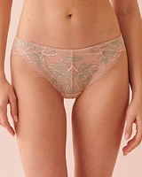 Culotte bikini dentelle et résille