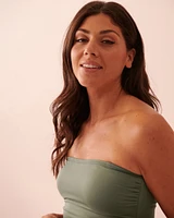 Haut tankini bandeau en fibres recyclées SOLID