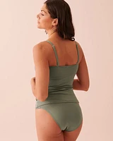 Haut tankini bandeau en fibres recyclées SOLID