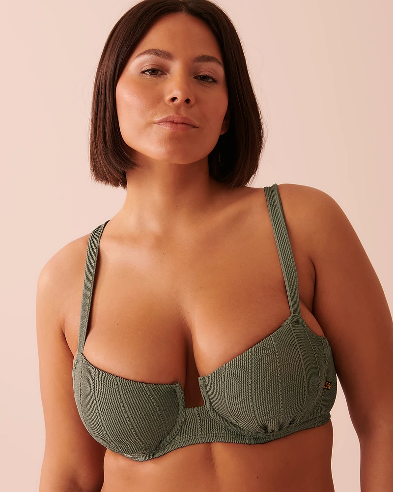 TEXTURED Balconette Bikini Top
