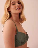 TEXTURED Balconette Bikini Top