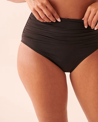 Bas de bikini taille haute drapée SOLID