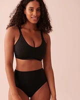 Bas de bikini taille haute RIB