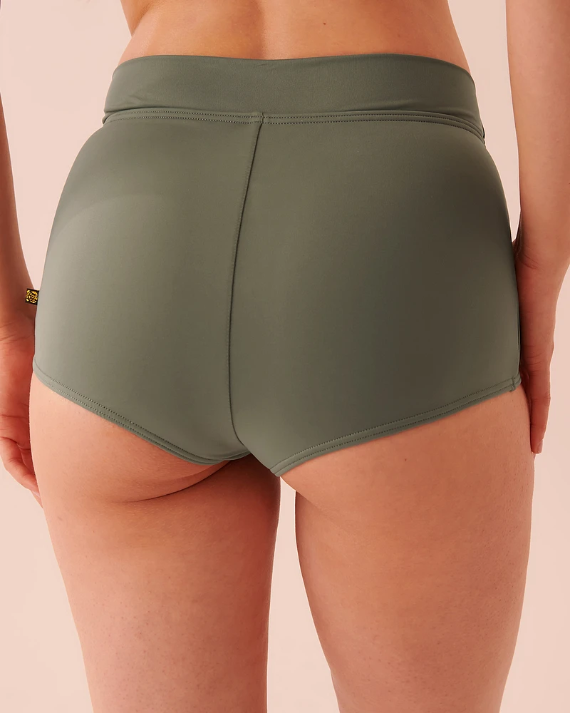 Bas de bikini garçonne en fibres recyclées SOLID