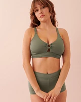 Bas de bikini garçonne en fibres recyclées SOLID