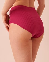 Bas de bikini taille haute drapée BEAUJOLAIS