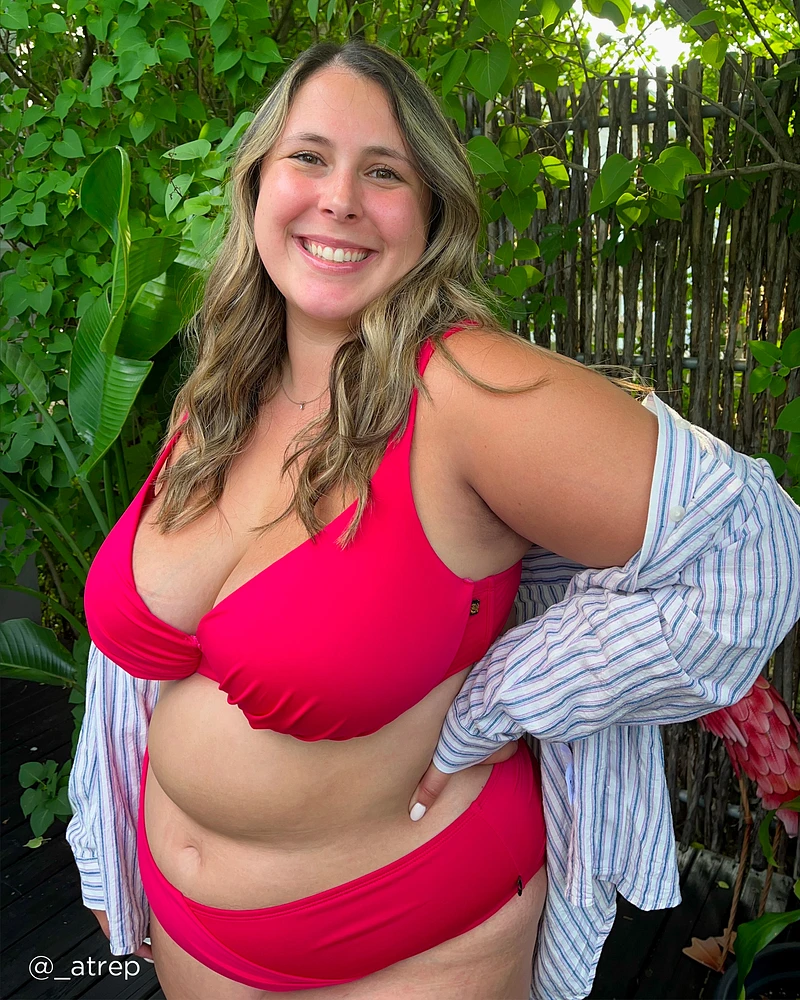 BRIGHT ROSE Recycled Fibers D Cup Bikini Top