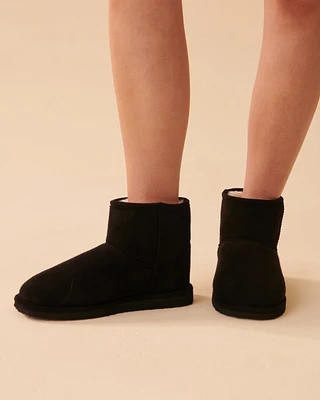 Pantoufles bottines en faux suède
