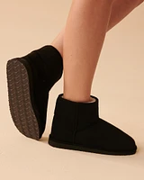 Pantoufles bottines en faux suède