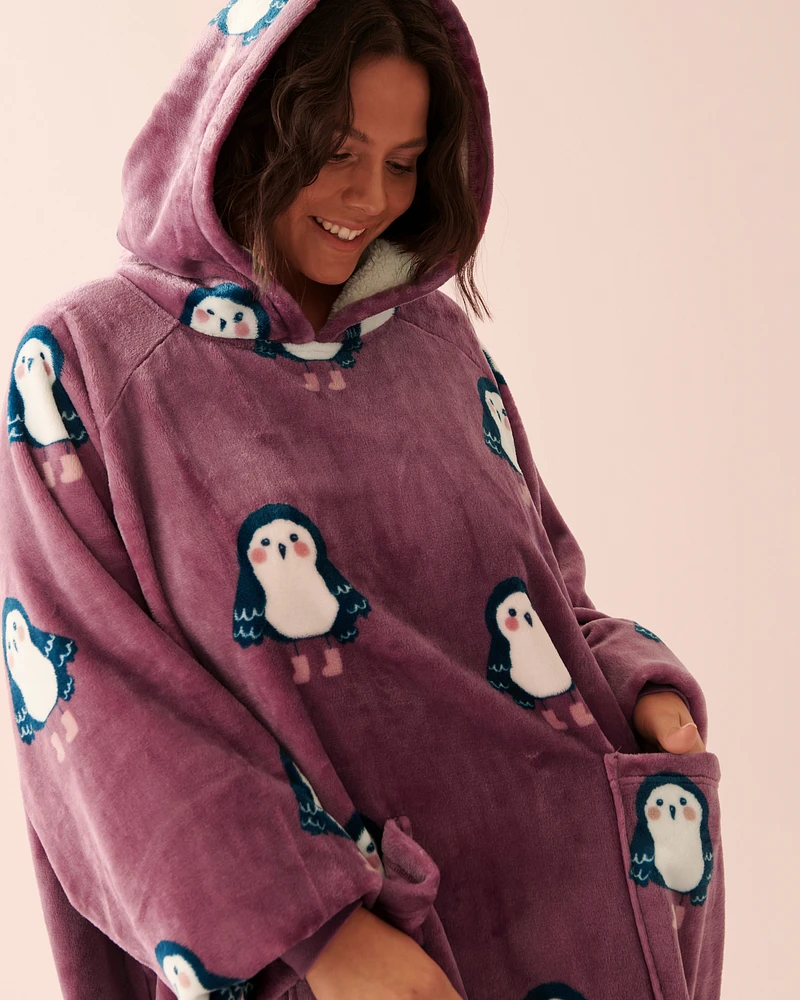 Chandail hibou surdimensionné en peluche douce