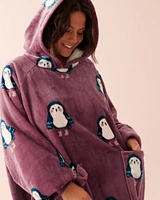 Night Owl Soft Plush Oversized Hoodie