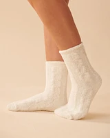 Ens. de 2 paires de bas en chenille recyclée